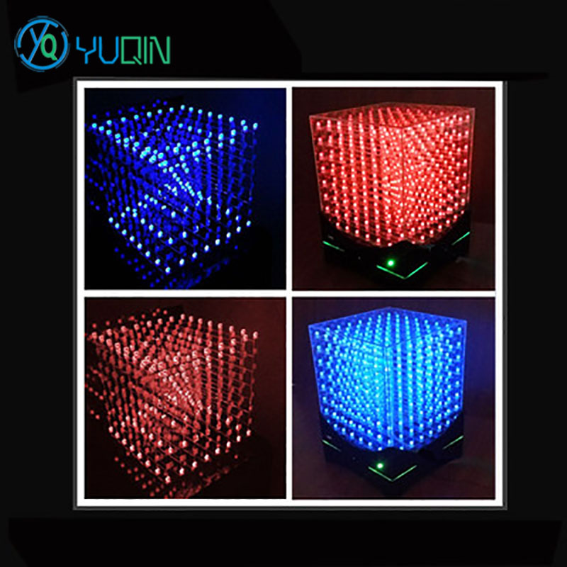 Rgb Led Matrix 8X8 - DIY 3D8 LED Cube Kit 8x8x8