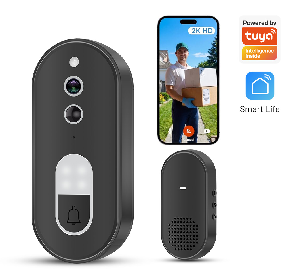 Tuya 1080P HD Wireless WiFi Vi - Smart Doorbell Wired recension och pris