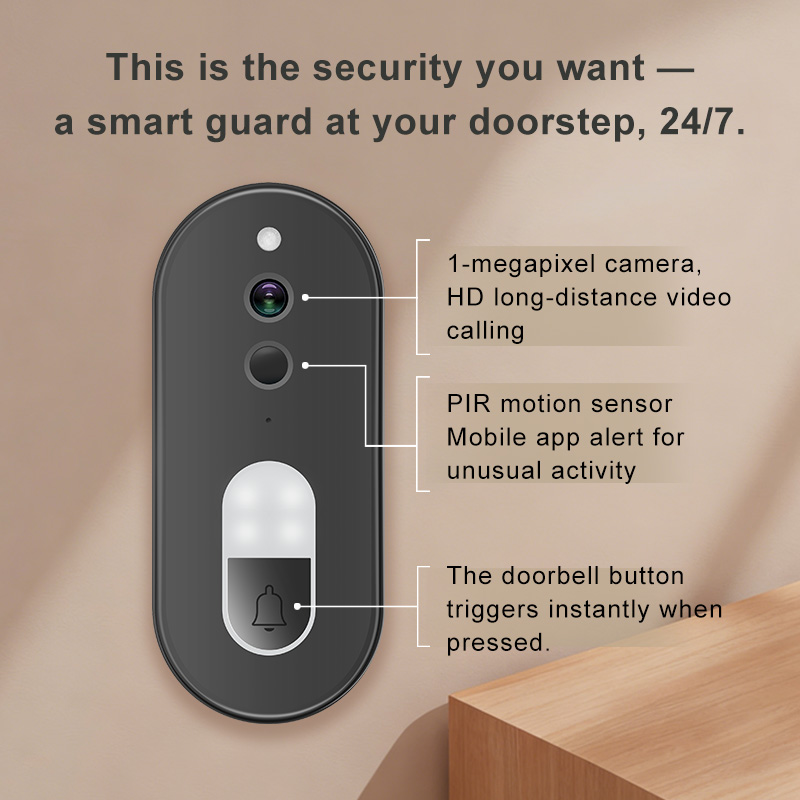 Tuya 1080P HD Wireless WiFi Vi - Smart Doorbell Wired recension och pris