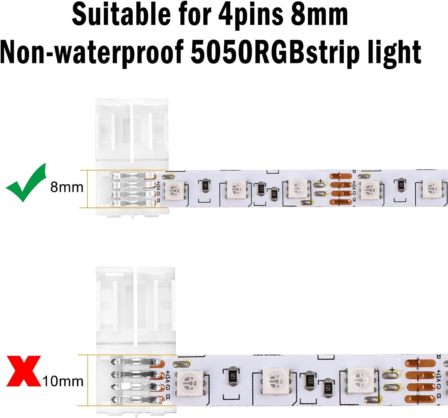 8mm-10mm 4-Pin I Shape LED Str - Rgb Led Matrix 8X8 recension och pris