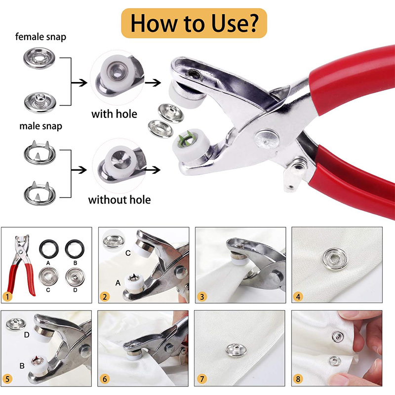 100 Sets Snap Pliers Automatic - Home Automation Diy recension och pris
