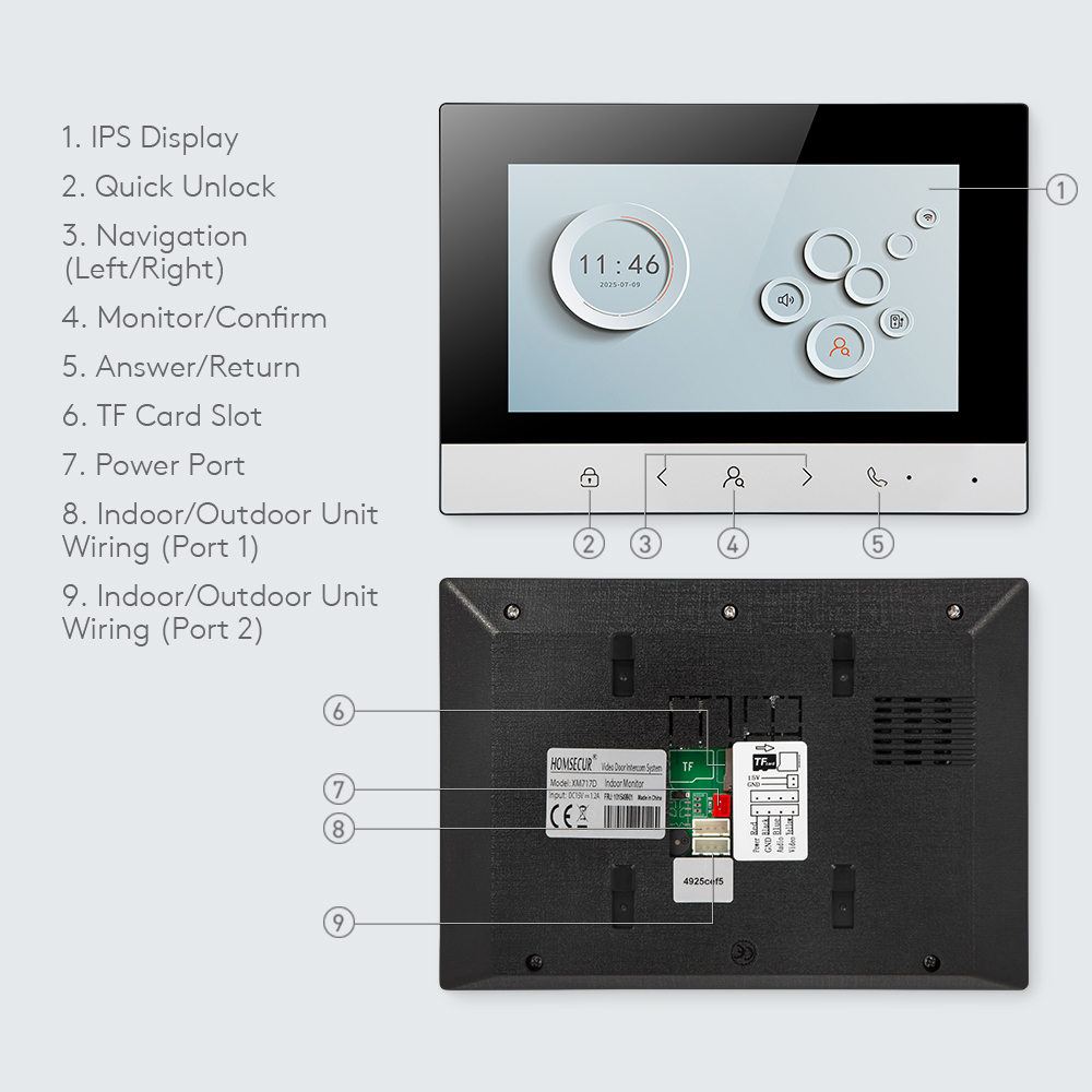 Tuya Smart WIFI Indoor Monitor - Smart Doorbell Wired recension och pris