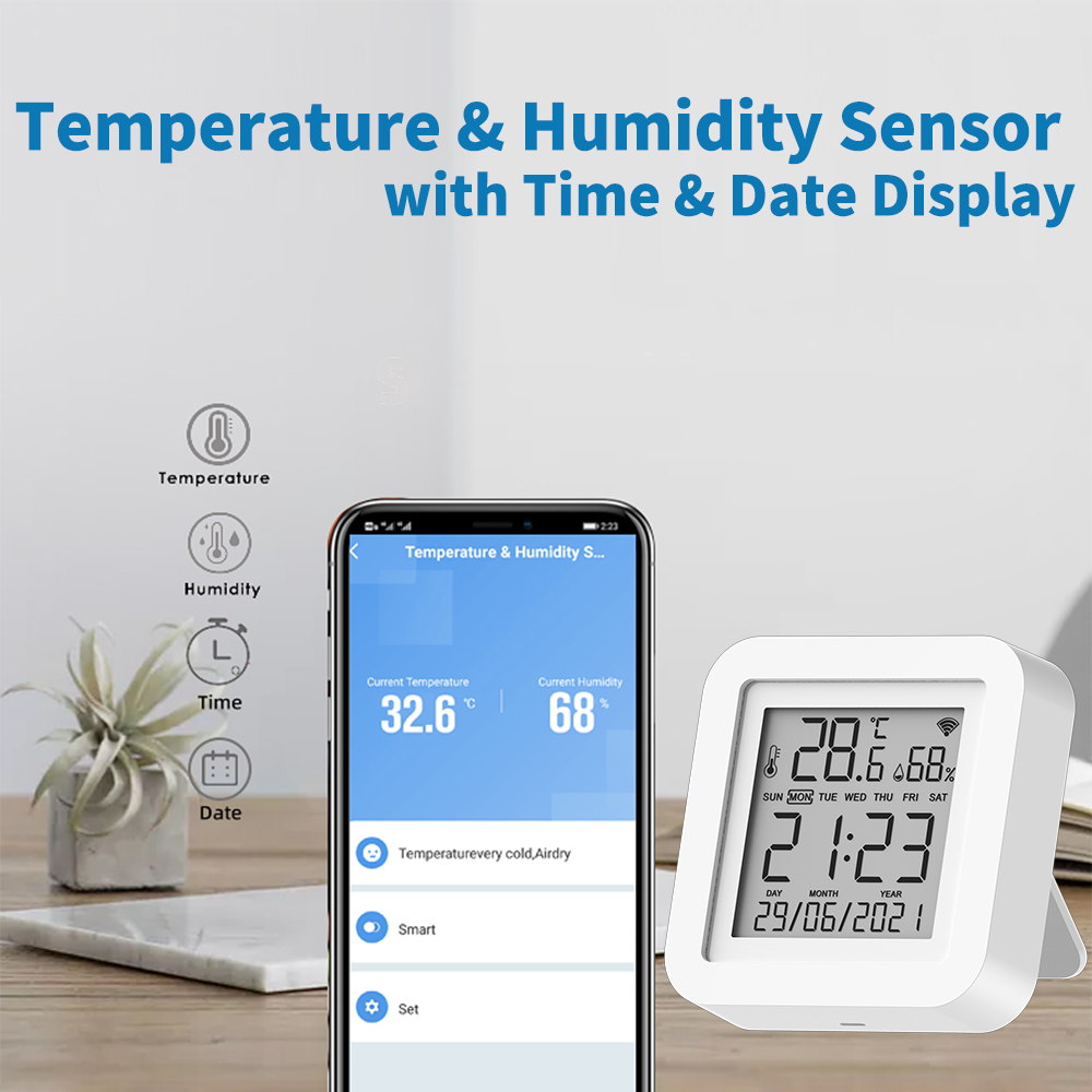 Tuya WIFI Temperature & Humidi - Home Automation Technology recension och pris