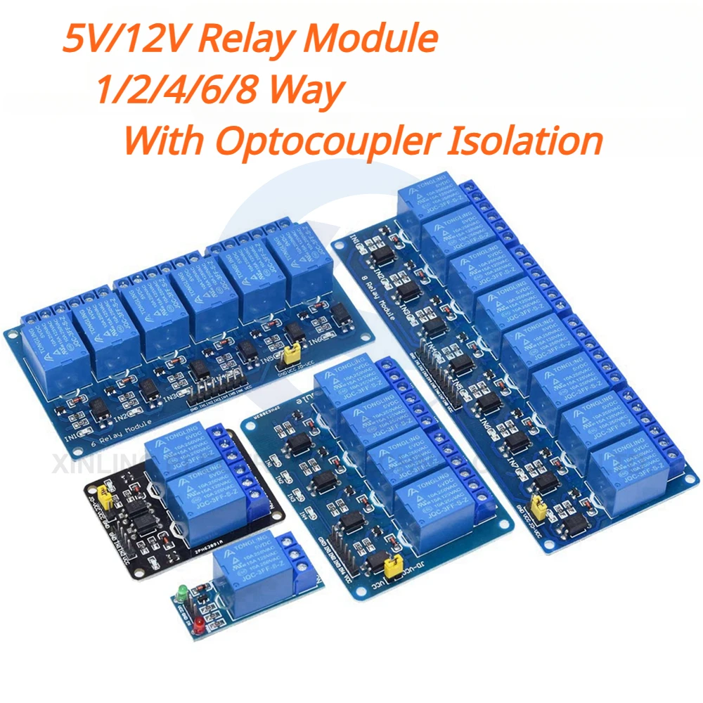 5/12V 1/2/4/6/8 Channel Relay  - Home Automation Arduino recension och pris