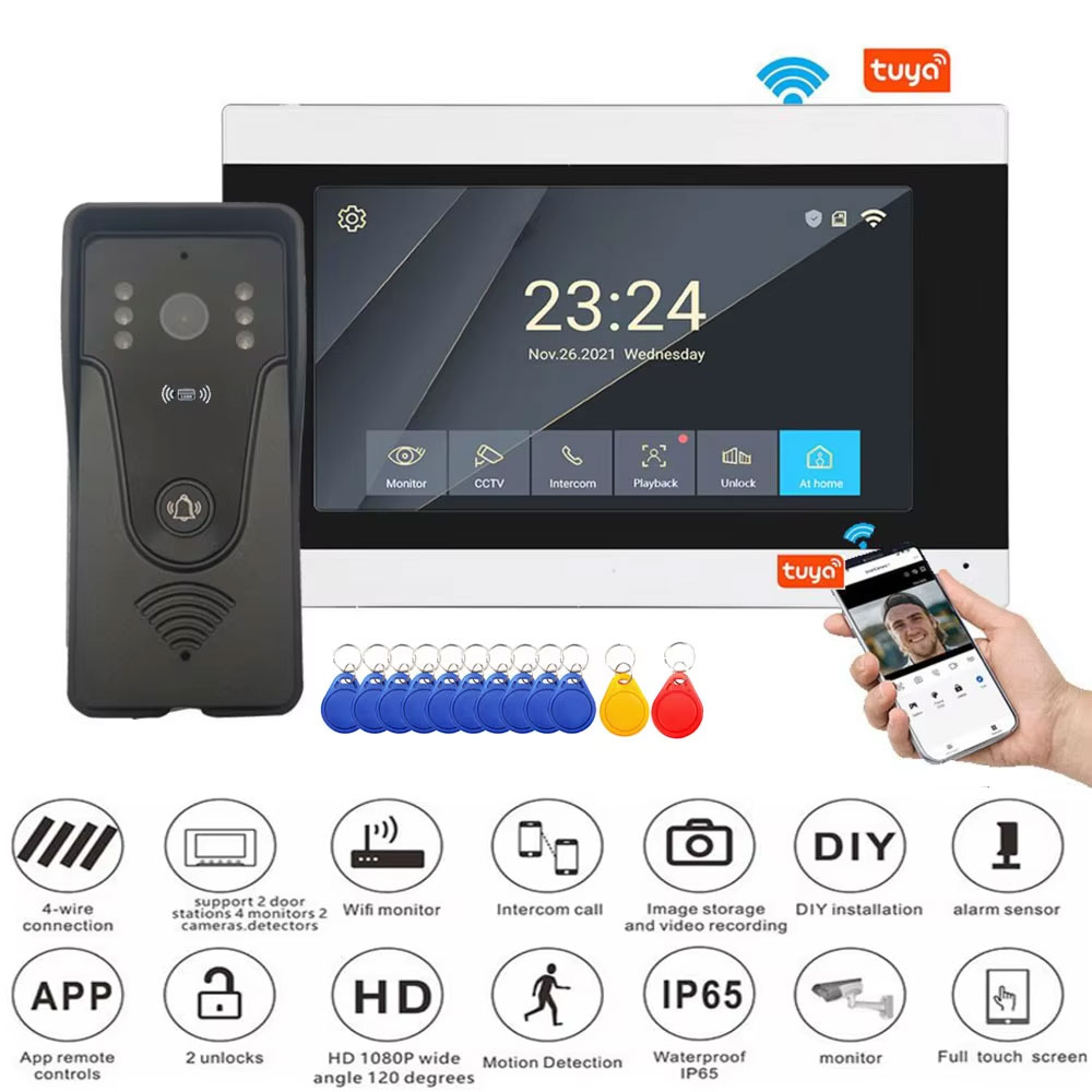 Tuya 1080P 7 Inch Color Touch  - Smart Doorbell Wired recension och pris
