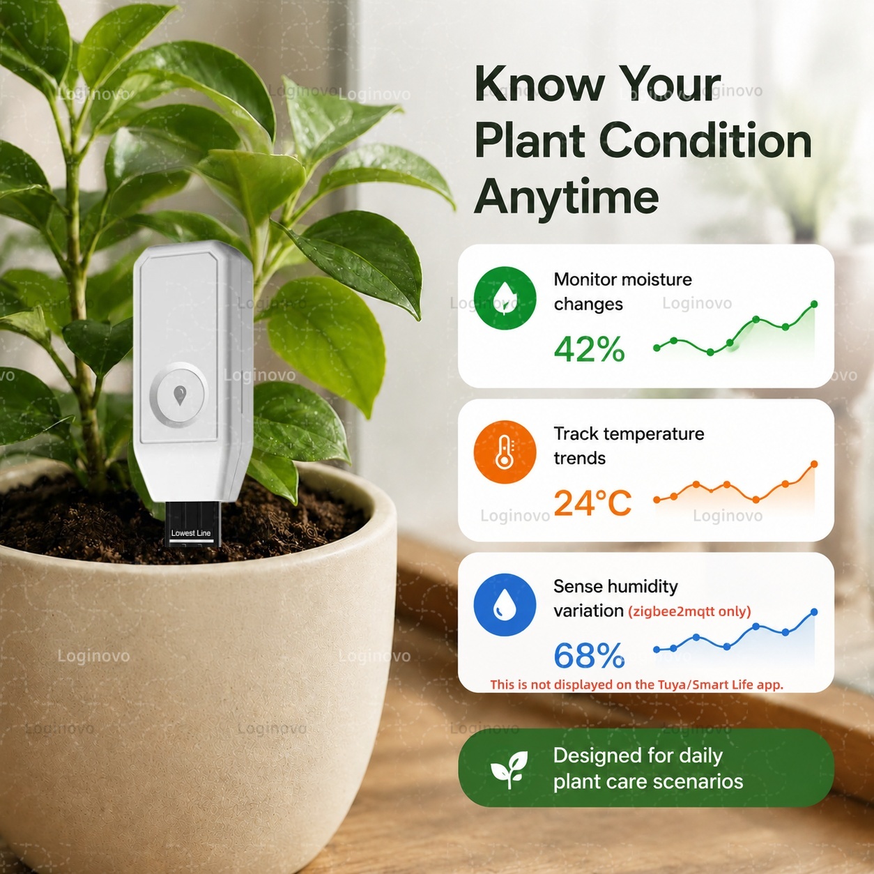 Tuya Zigbee Soil Moisture Test - Home Automation Technology recension och pris
