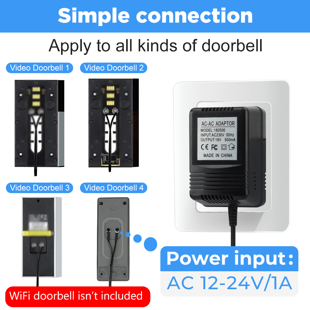 18V AC Transformer Charger for - Smart Doorbell Wired recension och pris